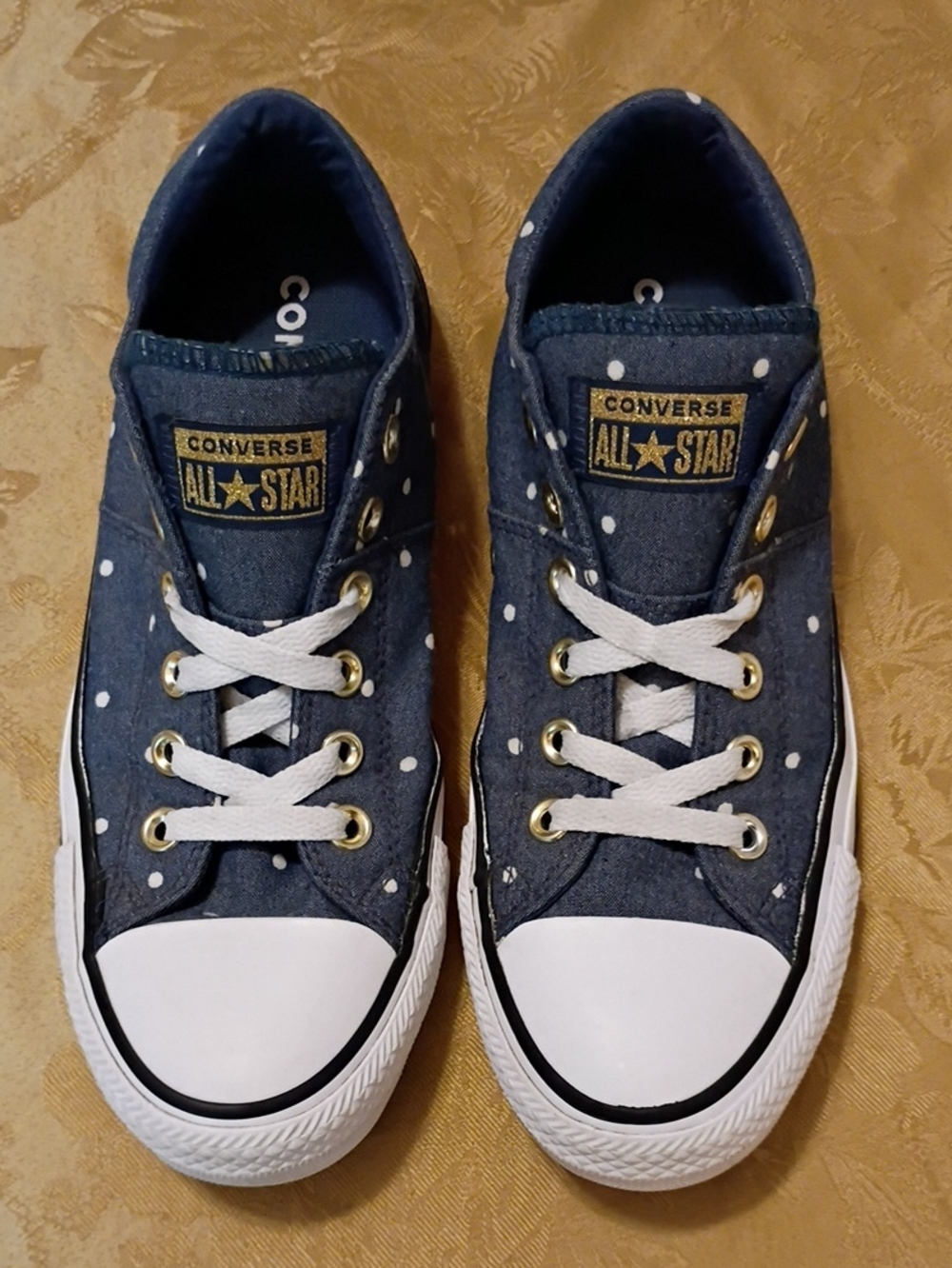 Converse Chuck Taylor All Star Polka Dot - Navy Women's 8.0 Men's 6.0 - Picture 4 of 10